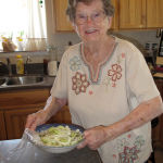 Dena with her Cucumber Dish